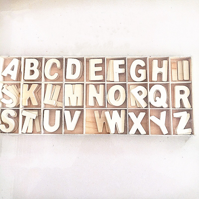 Multi - style wood color 26 letter set box plastic pa..